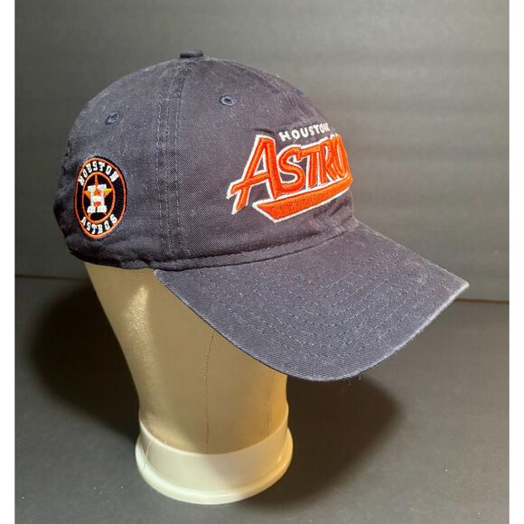 New Era Houston Astros Navy 9TWENTY Adjustable Strapback Hat – MLB Side Script - Picture 3 of 8